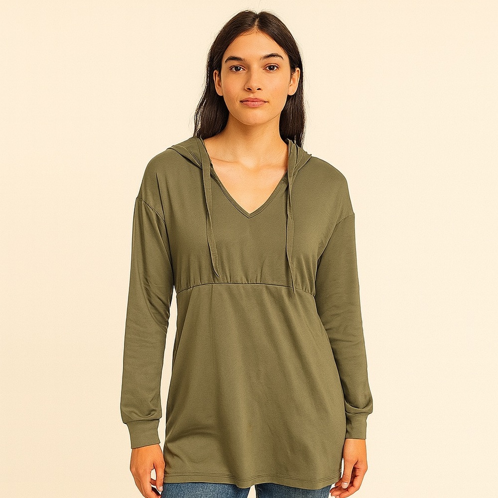 NWOT Derek Heart Olive Green Women's Hoodie Dress‎ Small